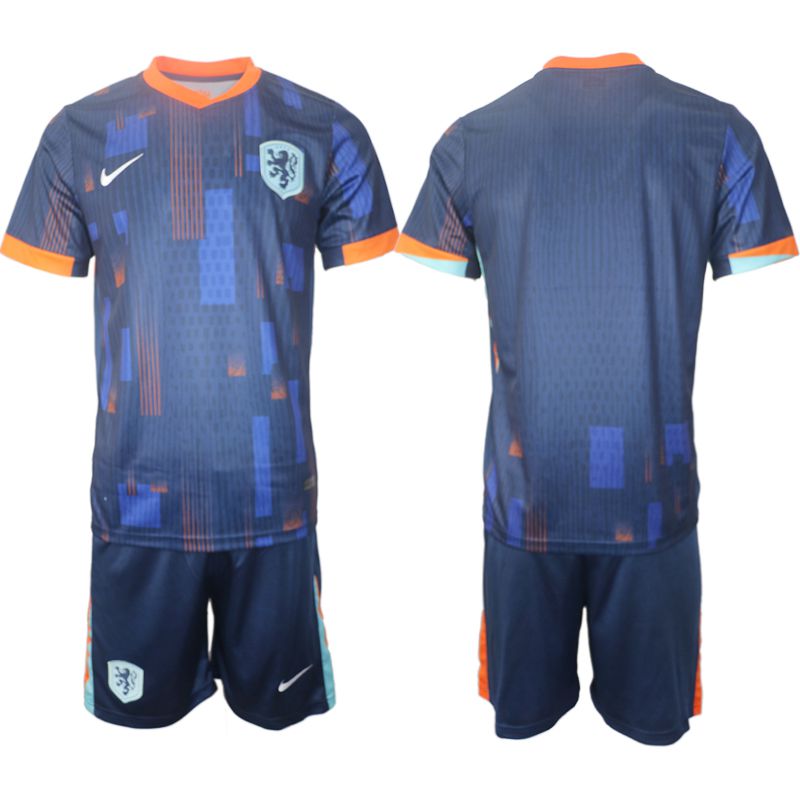 Men 2024-2025 Season Netherlands(Holland) away blue blank Soccer Jersey